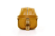 Elvis & Kresse The Travel Accessories Bag - Yellow | make up case | handbags | Travel case | Ladies Make up bag | Pencil case | Online Bags | designer handbags | Beauty bag | bags womens | travel bags australia | hand bags leather australia | Accepts Bitcoin | Accepts Crypto currency | Gifts | Presents | Upcycle Studio