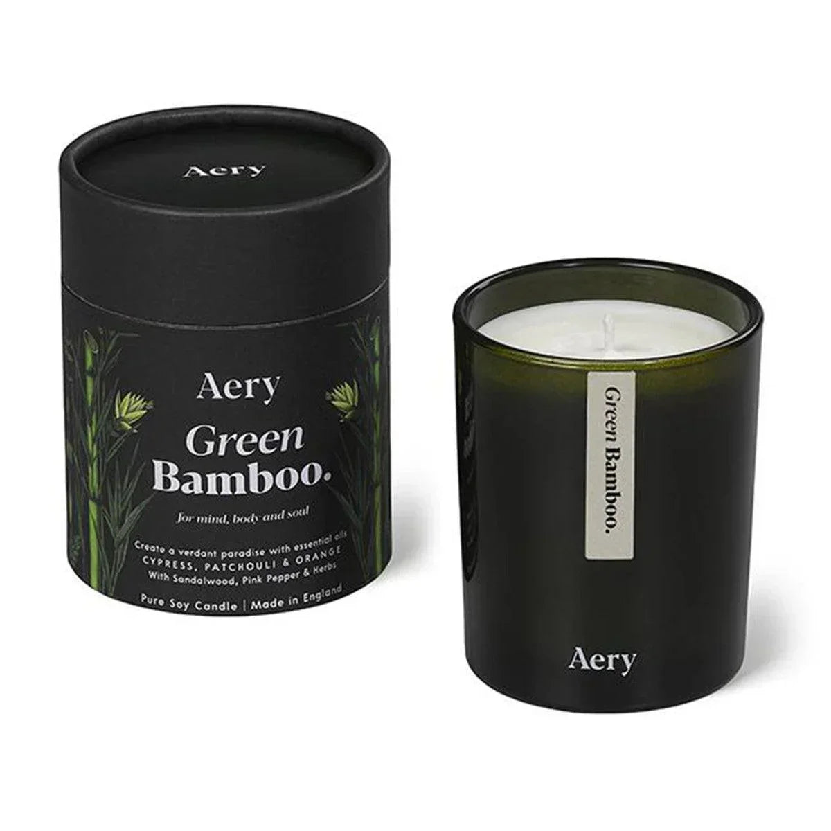Aery Living: Botanical Green 200g Soy Candle - Green Bamboo - Candle - Bathroom, cf-type-candle, col-gifts, col-gifts-for-woman, col-gifts-for-women, us-retail - Upcycle Studio