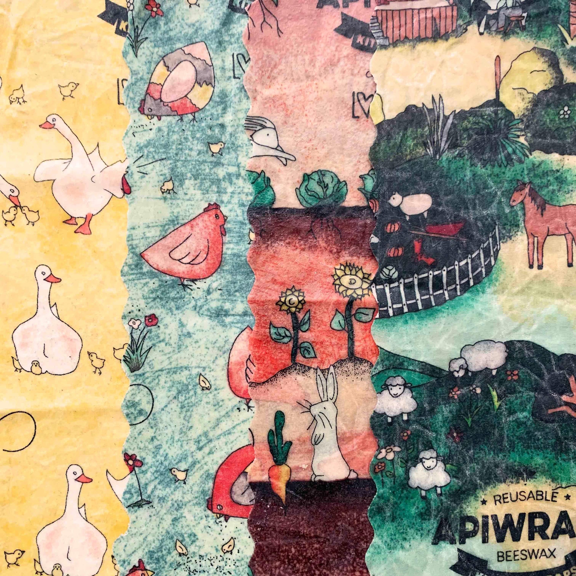 Apiwraps Beeswax Wraps - - Beeswax Wrap - bees, bees wax, beeswax, cf-type-beeswax-wrap, col-kitchen, us-retail - Upcycle Studio