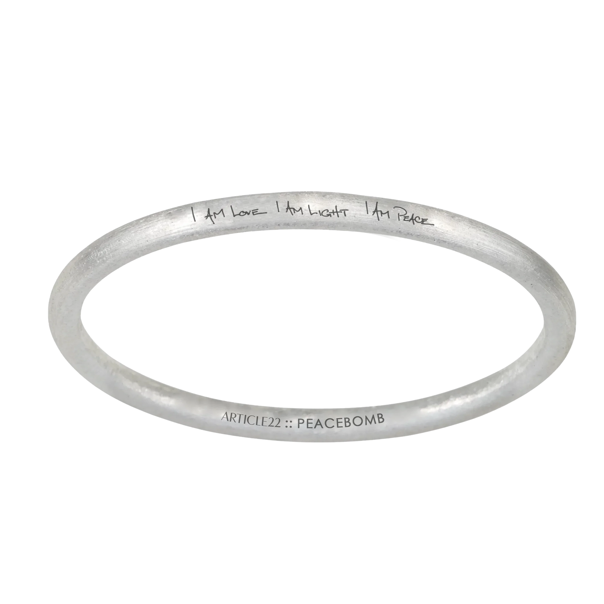 ARTICLE22 I AM LOVE I AM LIGHT I AM PEACE Bangle - Bangle - Bangle, cf-type-bangle, col-gifts, col-gifts-for-women, col-Jewellery & Accessories, Jewellery, us-retail - Upcycle Studio