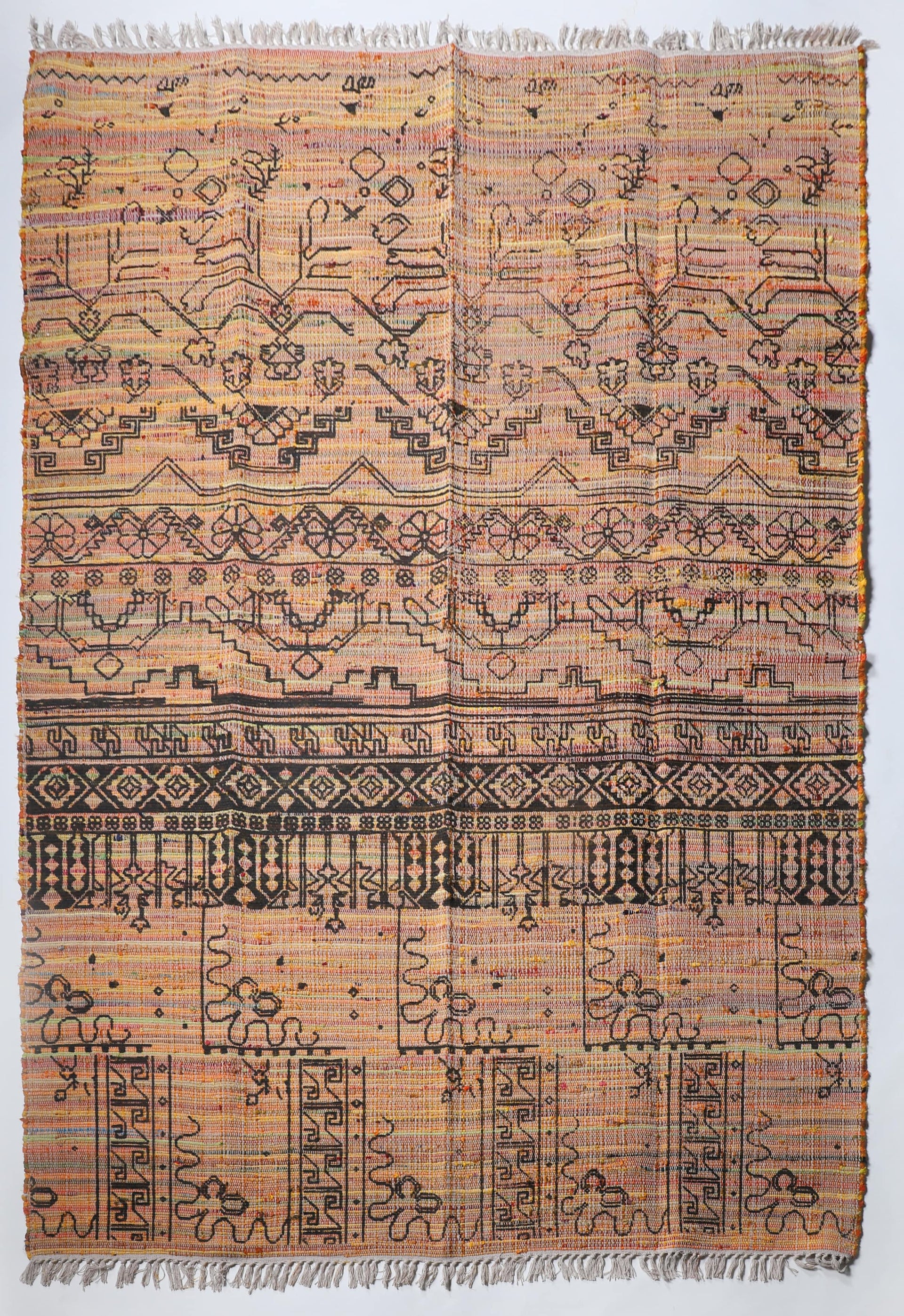 Brahmani Silk Printed Rug - Rug - cf-type-rug, col-upcycled-rugs, silk rugs, us-retail - Upcycle Studio