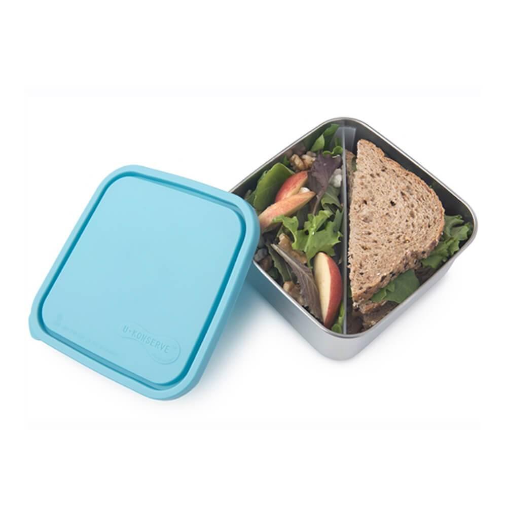 U.Konserve To-Go Large Sandwich Divided Container - Sky - Upcycle Studio