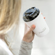 Fressko Camino 12oz Reusable Coffee Cups - White - Reusable Coffee Cup - cf-type-reusable-coffee-cup, col-gifts, col-gifts-for-men, col-gifts-for-woman, col-kitchen, us-retail - Upcycle Studio