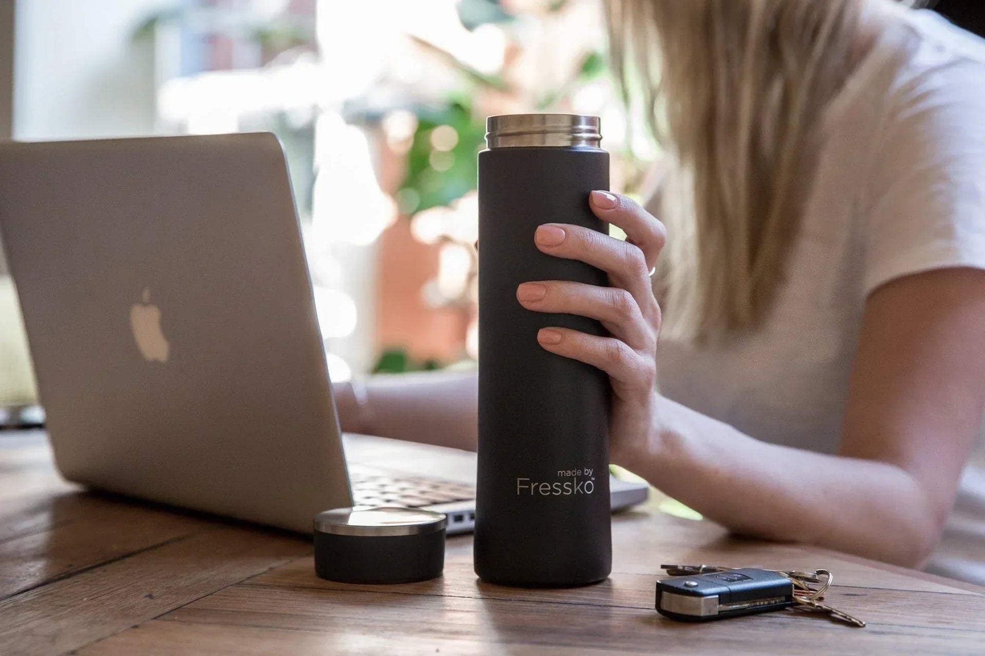 Fressko Infuser Flask 500ml - Coal | Drink Bottle - Stainless Steel Water Bottle - cf-type-stainless-steel-water-bottle, col-gifts, DrinkBottle, us-retail, Water Bottle - Upcycle Studio
