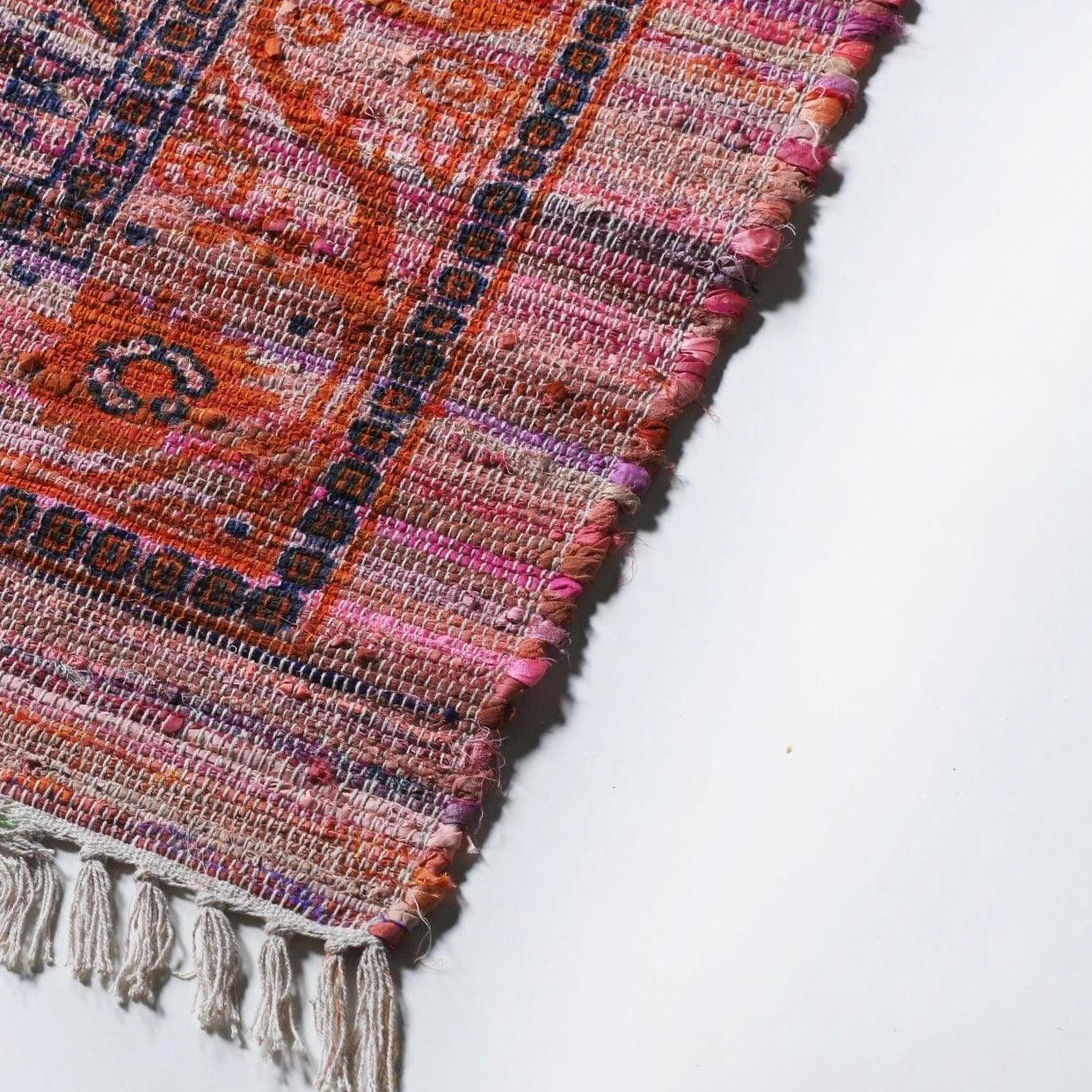 Indrani Silk Printed Rug - Rug - cf-type-rug, col-upcycled-rugs, silk rugs, us-retail - Upcycle Studio