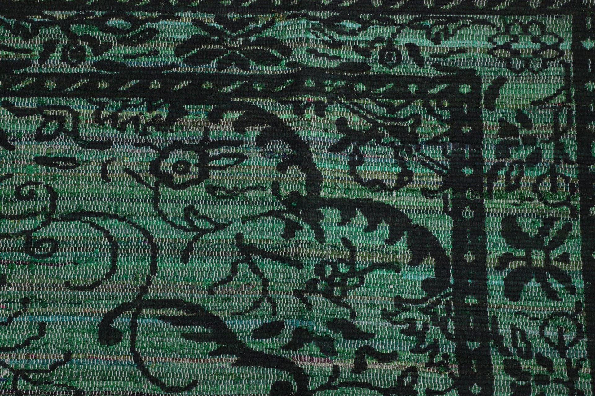 Maheshwari Silk Printed Rug - Rug - cf-type-rug, col-upcycled-rugs, silk rugs, us-retail - Upcycle Studio