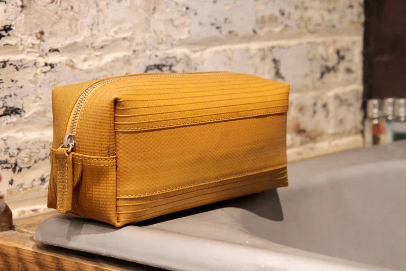 Elvis & Kresse Yellow Fire Hose Collection - Wash Bag - Toiletry Bag - Bathroom, cf-type-toiletry-bag, col-gifts, col-gifts-for-men, us-retail - Upcycle Studio