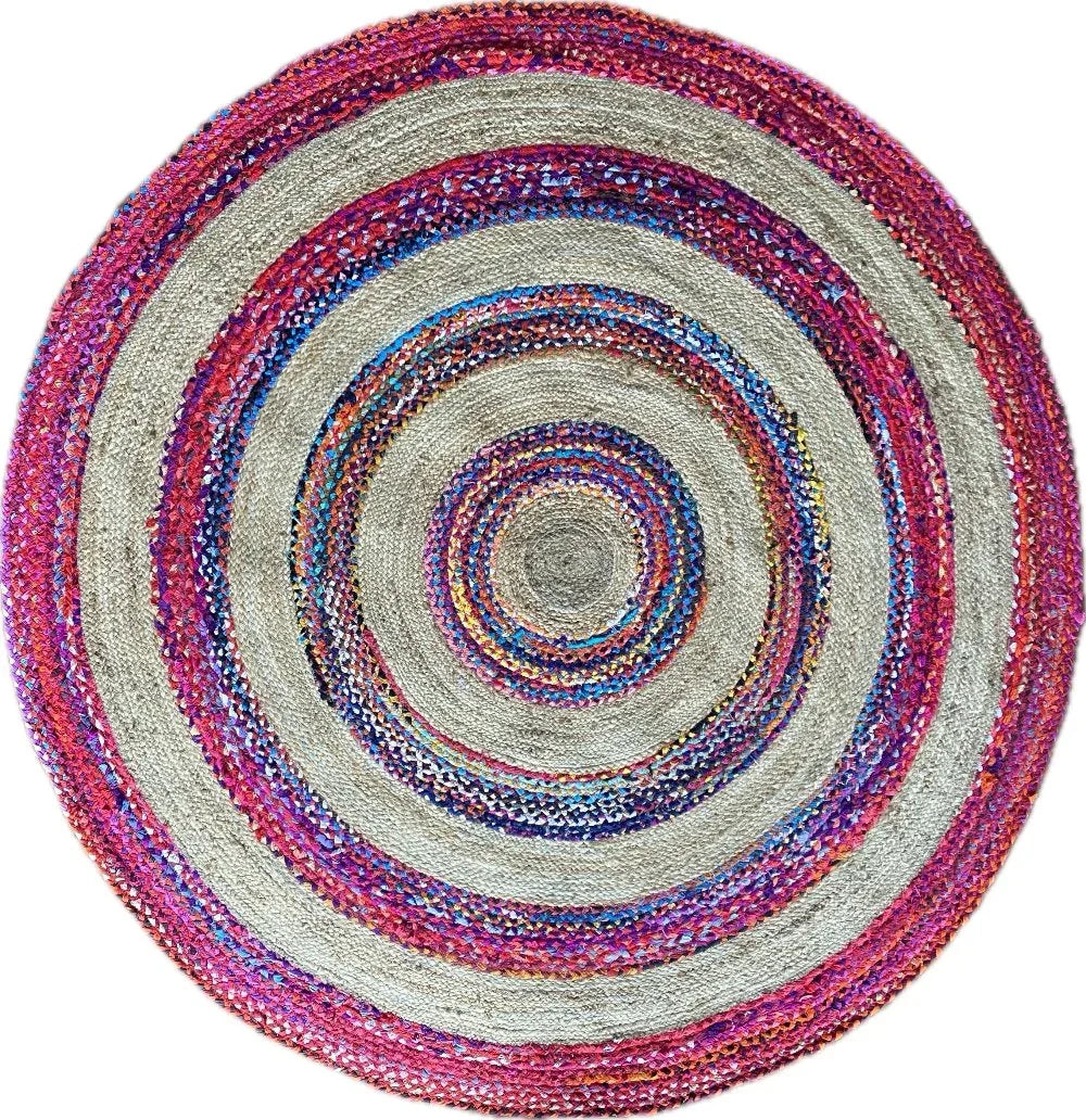 Festival Upcycled Cotton + Jute Rug - Rug - cf-type-rug, col-upcycled-rugs, us-retail - Upcycle Studio