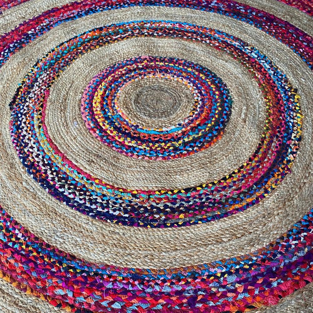 Festival Upcycled Cotton + Jute Rug - Rug - cf-type-rug, col-upcycled-rugs, us-retail - Upcycle Studio