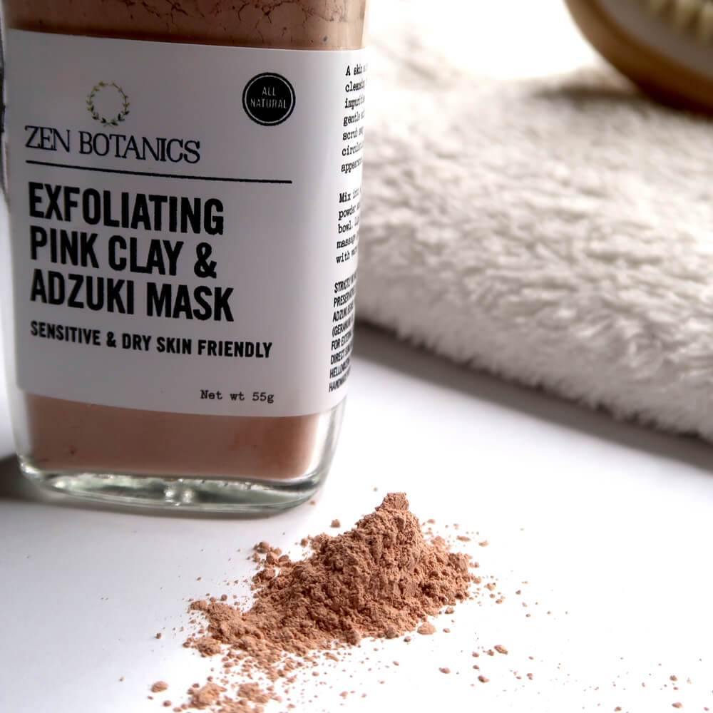 Zen Botanics Exfoliating Pink Clay Facial Mask - Upcycle Studio