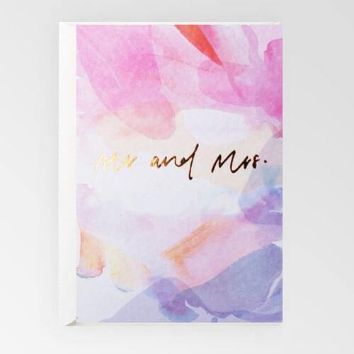 Rachel Kennedy Card -  Mr & Mrs  Wedding Card #2 - Upcycle Studio