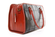 Elvis & Kresse Fire & Hide Large Post Handbag-Black & Red | Sydney Handbags | Perth Handbags | Ladies Handbag | Handbags in Australia | clutch bag | handbags | Purses | Ladies purses | Purses in Australia | Online Purses | designer handbags | crossbody bag | burberry bags | bags womens | hand bags leather australia | Bag | Shoulder bag | Accepts Bitcoin | Accepts Crypto currency | Gifts | Presents | Upcycle Studio
