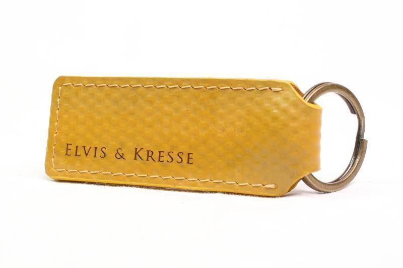 Elvis & Kresse Key Rings - Yellow Accepts Bitcoin | Accepts Crypto currency | Gifts | Presents | Upcycle Studio