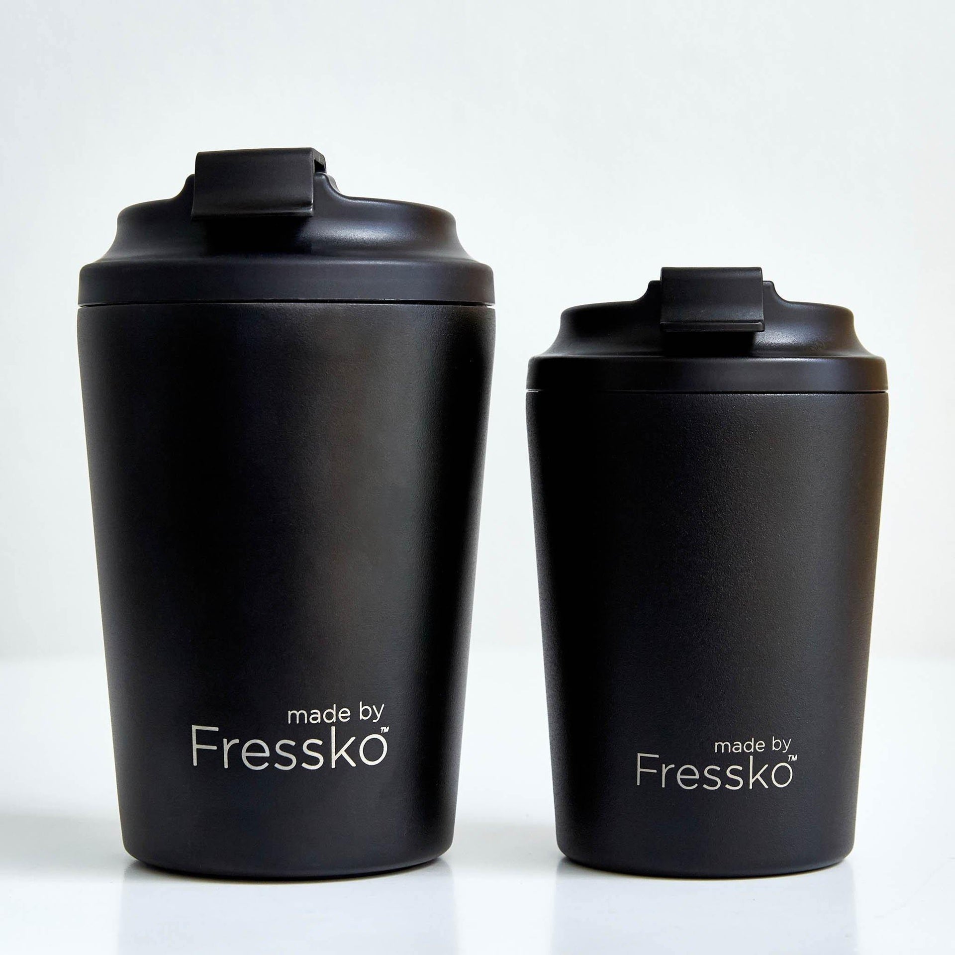 Fressko Camino Cup 12oz - Black | Re Usable Coffee Cup | reusable cup | Take away Coffee Cup | Cafe Coffee Cup | Best Reusable coffee cup | Refillable Coffee Cup | Eco Coffee Cup | Camping cups | Kids cups | Cups | Reusable tea cup | personalised coffee cup Australia | online reusable coffee cup Australia | custom coffee cups | Upcycle Studio