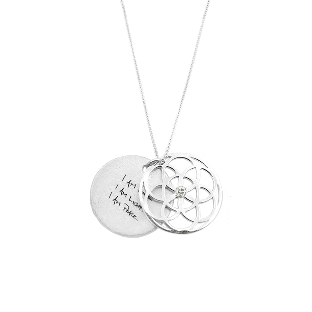 ARTICLE22 SEED OF LIFE Necklace 1.9cm Sterling Silver with Diamond | Jewellery | necklaces | Australian Jewellery | Jewellery Store | Jewellery shops | Online Jewellery | Gifts | Presents | Xmas Presents | Birthday Present | Wedding Gift | silver chain | Upcycle Studio