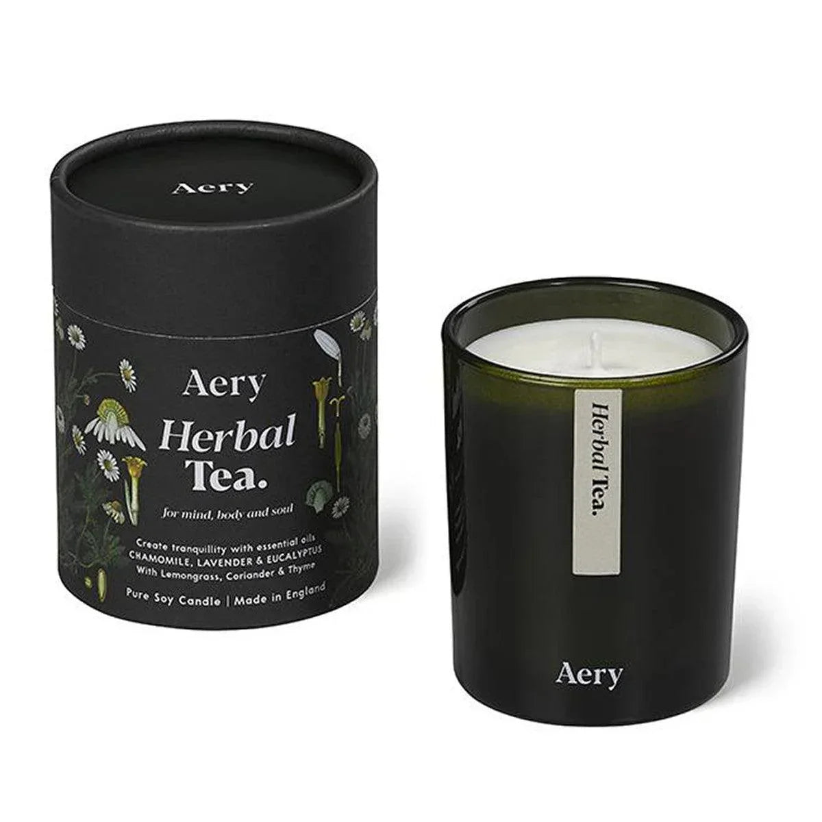Aery Living: Botanical Green 200g Soy Candle - Herbal Tea - Candle - Bathroom, cf-type-candle, col-gifts, col-gifts-for-woman, col-gifts-for-women, us-retail - Upcycle Studio