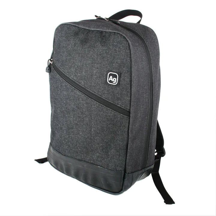 Alchemy Goods Fremont Upcycled Charcoal Denim Backpack - Backpack - cf-type-backpack, col-gifts, col-gifts-for-dad, col-gifts-for-men, col-laptop-bags, us-retail - Upcycle Studio