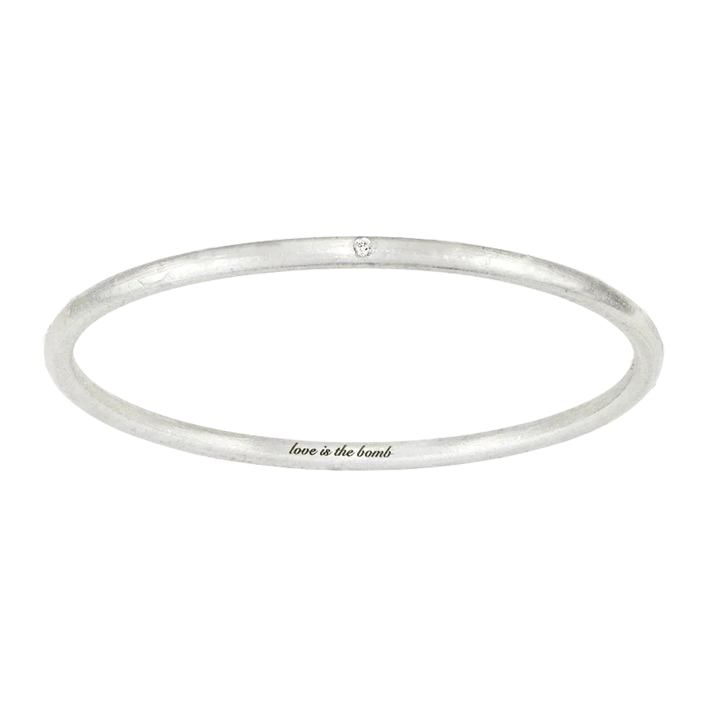 ARTICLE22 Love is the Bomb - 1 Diamond Bangle - Bangle - Bangle, cf-type-bangle, col-gifts, col-gifts-for-women, col-Jewellery & Accessories, Jewellery, us-retail - Upcycle Studio