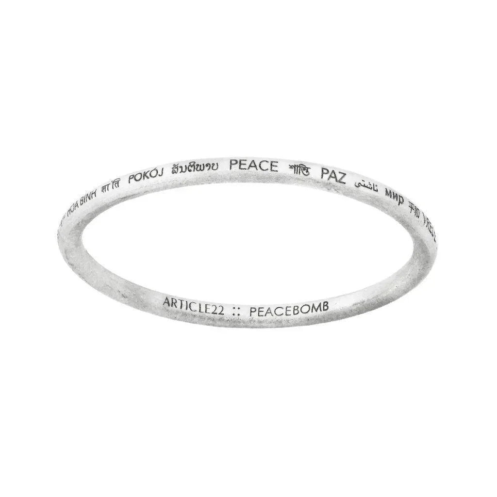 ARTICLE22 Peace All Around Bangle - Bangle - Bangle, cf-type-bangle, col-gifts, col-gifts-for-women, col-Jewellery & Accessories, Jewellery, us-retail - Upcycle Studio
