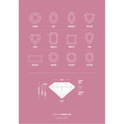KNOW YOUR DIAMOND CUTS A4 Print - Pink - Upcycle Studio