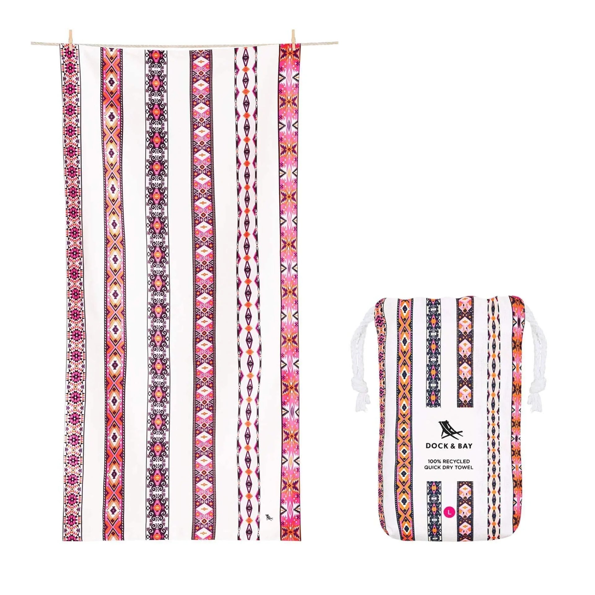 Dock & Bay | Beach Towel Bohemian Collection L 100% Recycled - Towels - Beach Towel, Beach Towels, cf-type-towels, col-gifts-for-women, col-travel-and-adventures, Towels, us-retail - Upcycle Studio