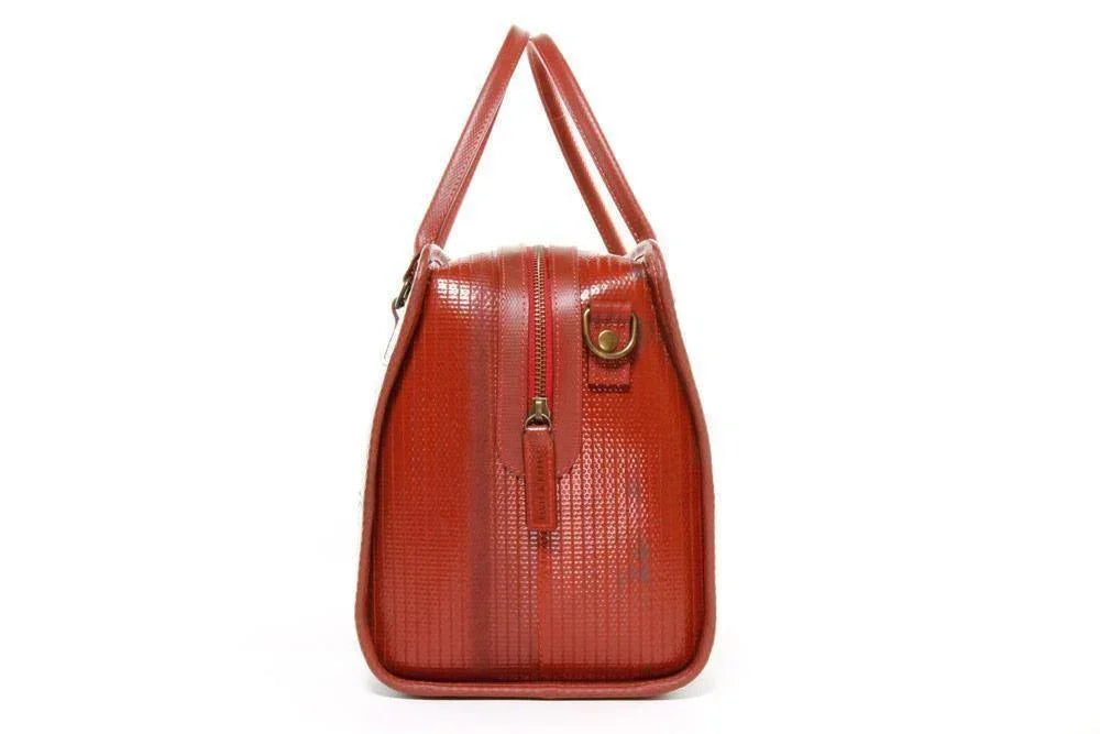 Elvis & Kresse Fire & Hide Large Post Handbag - Gloss Black - Handbag - cf-type-handbag, col-gifts, col-gifts-for-woman, us-retail - Upcycle Studio