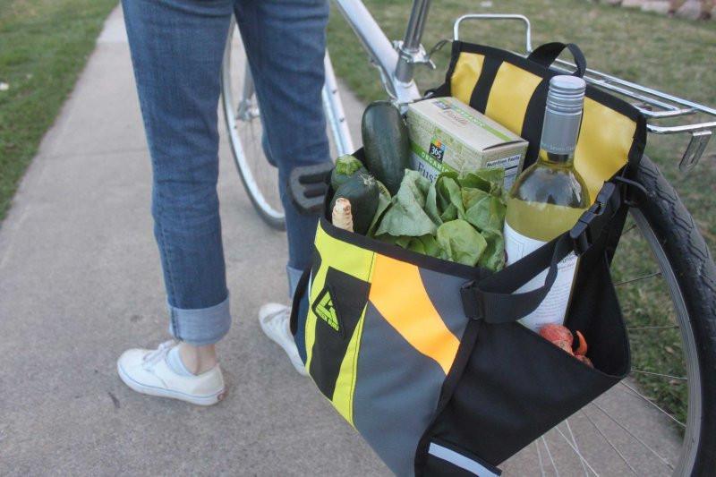 Green Guru Freerider 31L Grocery Pannier - Bike Bag - cf-type-bike-bag, us-retail - Upcycle Studio