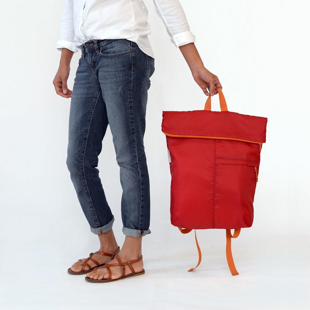 Flip & Tumble Recycled Backpack - Reusable Shopping Bag - cf-type-reusable-shopping-bag, col-kitchen, kitchen, shopping bag, us-retail - Upcycle Studio