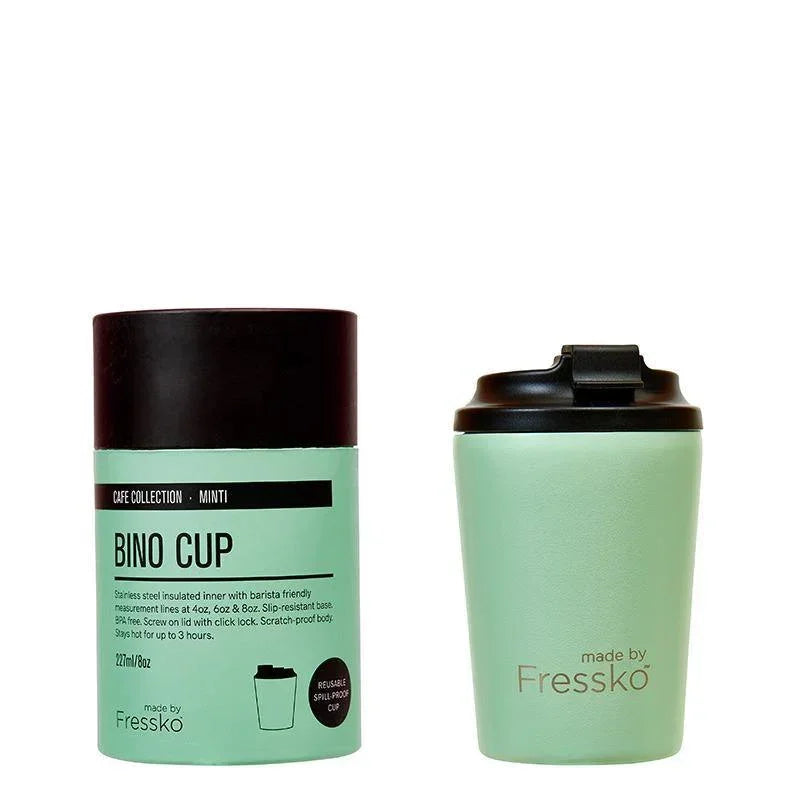 Fressko Bino 8oz Reusable Coffee Cups - Mint - Reusable Coffee Cup - cf-type-reusable-coffee-cup, col-gifts, col-gifts-for-woman, col-kitchen, us-retail - Upcycle Studio