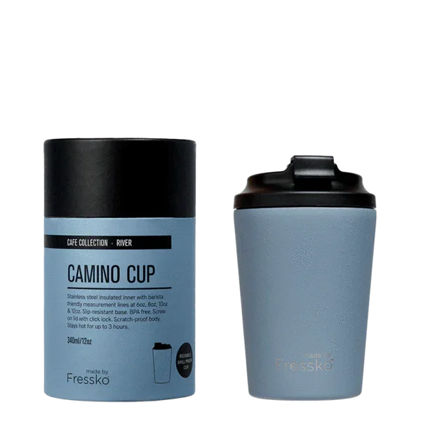 Fressko Bino 8oz Reusable Coffee Cups - River - Reusable Coffee Cup - cf-type-reusable-coffee-cup, col-gifts, col-gifts-for-woman, col-kitchen, us-retail - Upcycle Studio