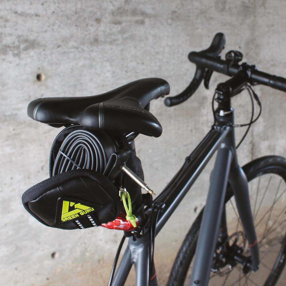 Green Guru Clutch Bike Saddle Bag - Bike Bag - cf-type-bike-bag, col-gifts, col-gifts-for-men, us-retail - Upcycle Studio
