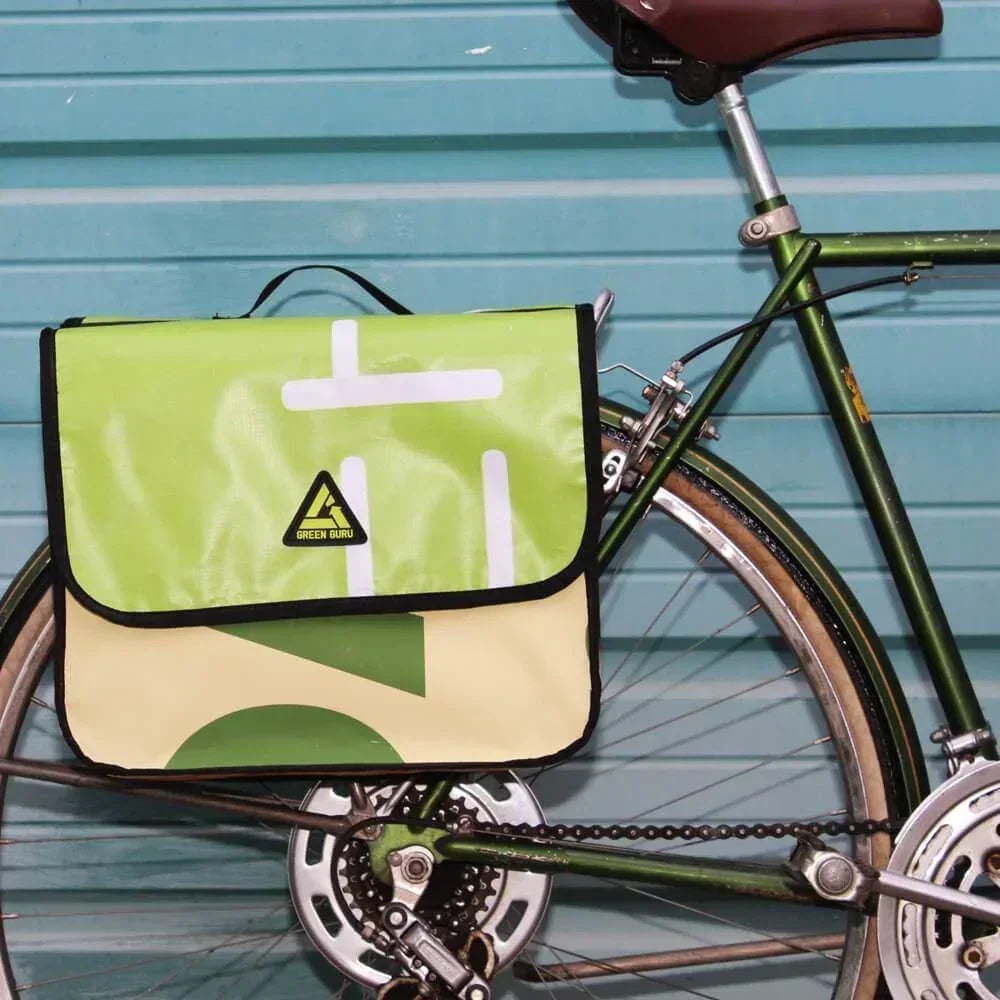 Green Guru Double Dutch Dual 22L Bike Pannier - Bike Bag - cf-type-bike-bag, col-gifts, us-retail - Upcycle Studio