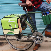 Green Guru Double Dutch Dual 22L Bike Pannier - Bike Bag - cf-type-bike-bag, col-gifts, us-retail - Upcycle Studio