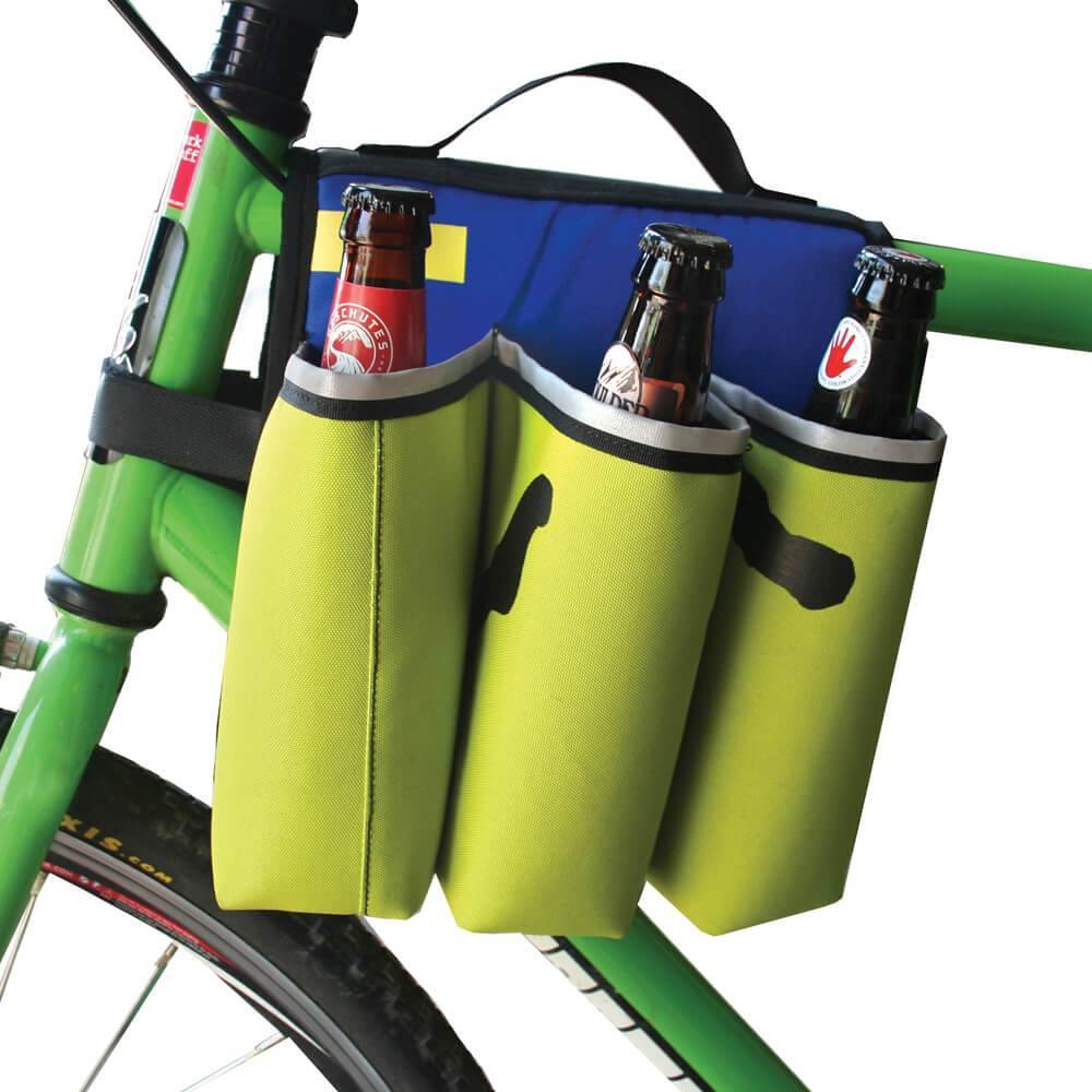 Green Guru Sixer 6 Pack Insulated Top Tube Holder - Bike Bag - cf-type-bike-bag, col-gifts, col-gifts-for-men, col-travel-and-adventures, us-retail - Upcycle Studio