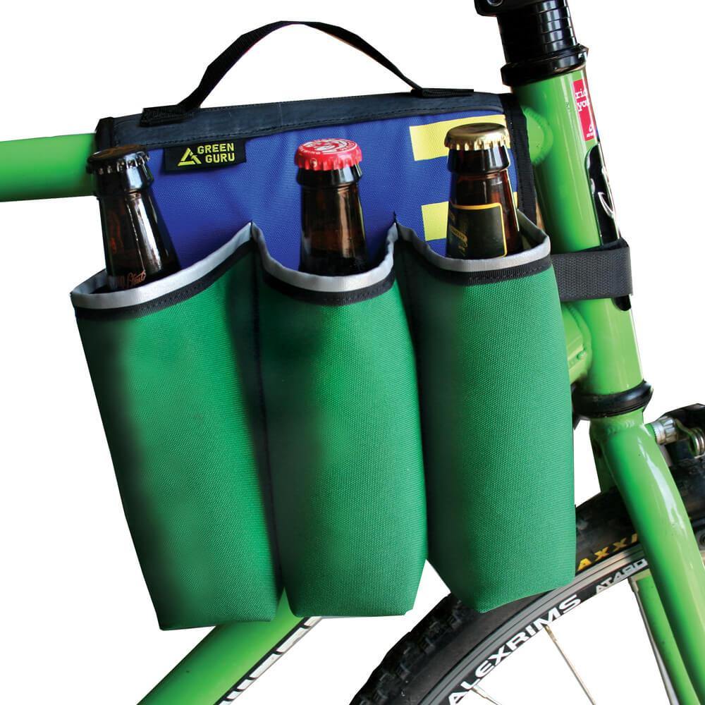 Green Guru Sixer 6 Pack Insulated Top Tube Holder - Bike Bag - cf-type-bike-bag, col-gifts, col-gifts-for-men, col-travel-and-adventures, us-retail - Upcycle Studio