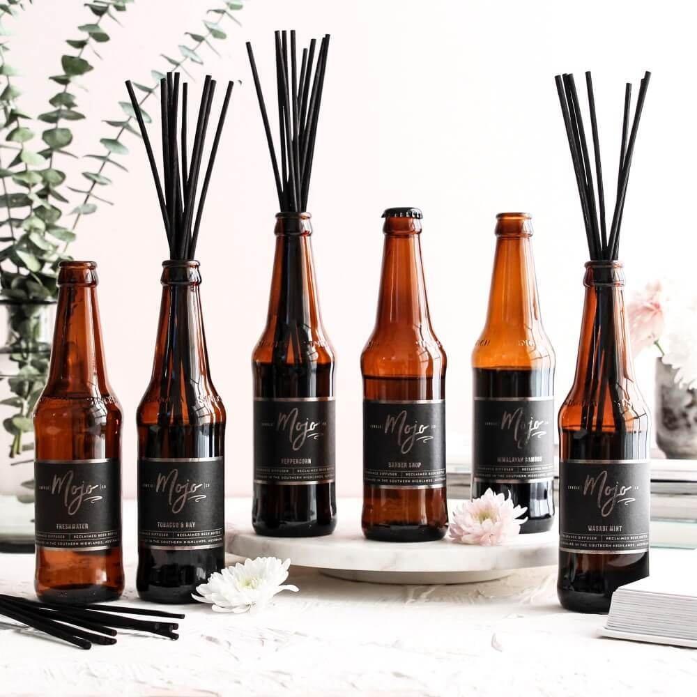 Mojo Beer Bottle Diffuser Fresh Water - Diffuser - Bathroom, cf-type-diffuser, col-gifts, col-gifts-for-men, col-gifts-for-women, us-retail - Upcycle Studio