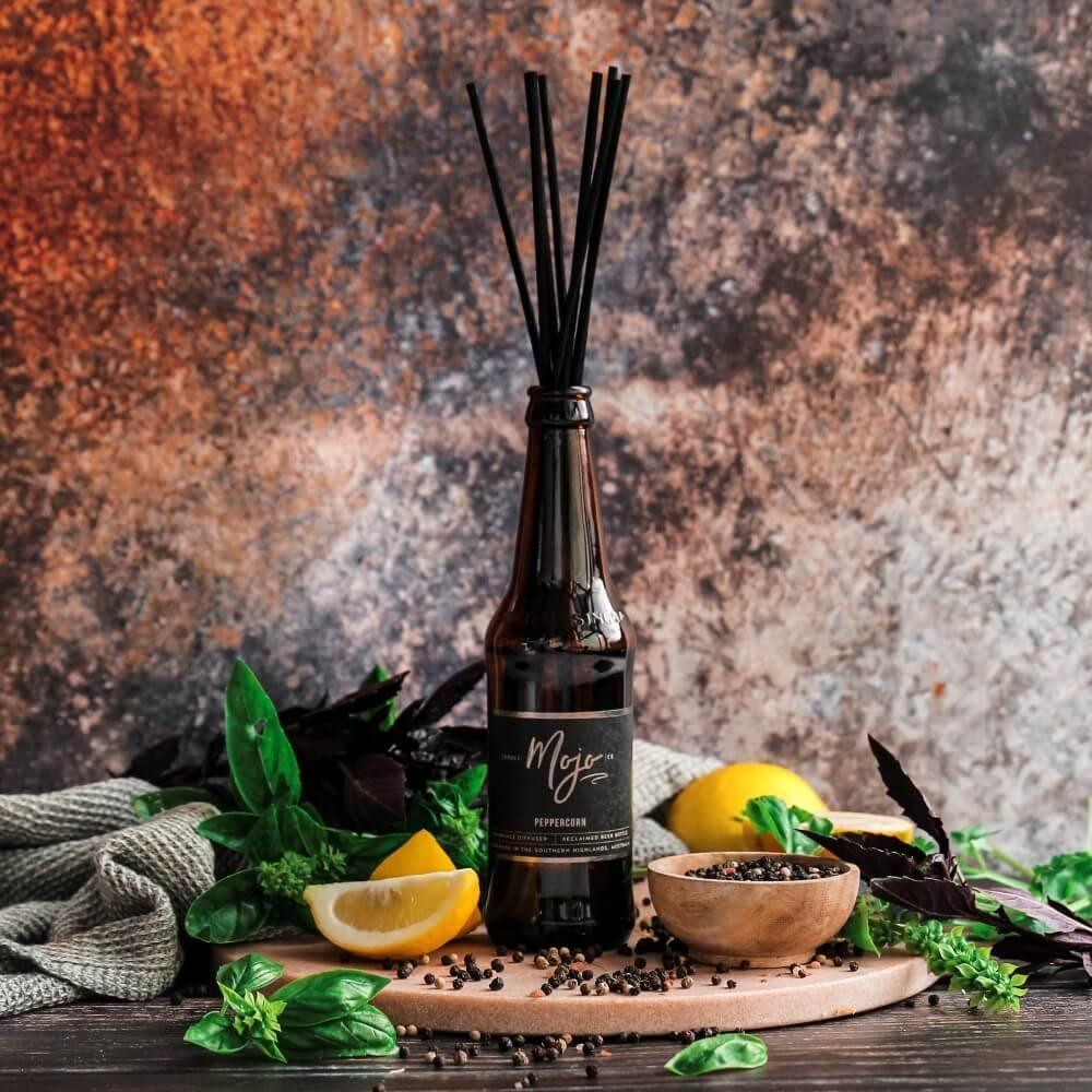 Mojo Beer Bottle Diffuser Peppercorn - Diffuser - Bathroom, cf-type-diffuser, col-gifts, col-gifts-for-men, us-retail - Upcycle Studio