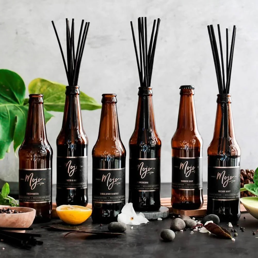 Mojo Beer Bottle Diffuser Peppercorn - Diffuser - Bathroom, cf-type-diffuser, col-gifts, col-gifts-for-men, us-retail - Upcycle Studio