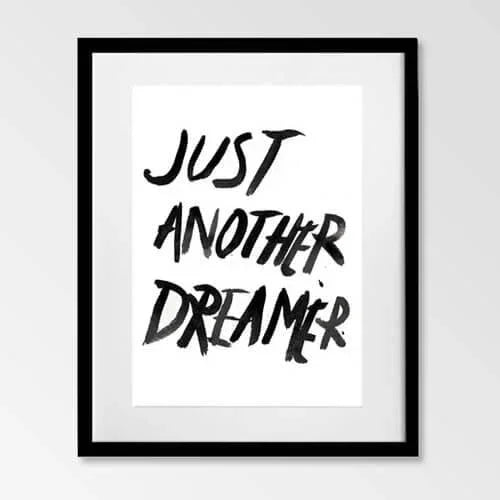 Rachel Kennedy A3 Print - JUST ANOTHER DREAMER - Print - cf-type-print, us-retail - Upcycle Studio